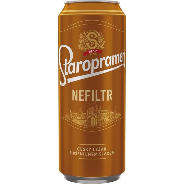 Staropramen nefiltrovaný 0,5l - plech