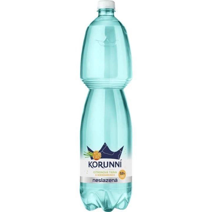 Korunní Citronová tráva a máta - neslazená 1,5l - PET