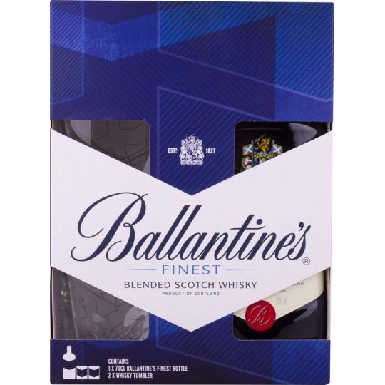 Ballantine´s Finest 0,7l - kazeta 2x sklenička
