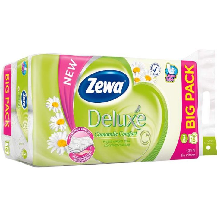 Toaletní papír Zewa Deluxe Cashmere Camomile 3vr. 16ks