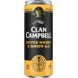 Clan Campbell Whisky & Ginger Ale 0,25l - plech