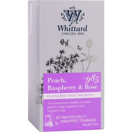 Whittard Chelsea Peach, Raspberry & Rose 20x2g