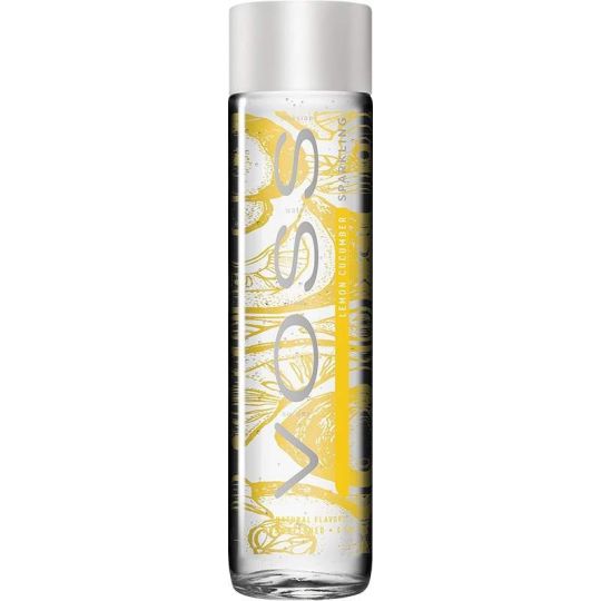 Voss Sparkling citron & okurka 0,375l - sklo