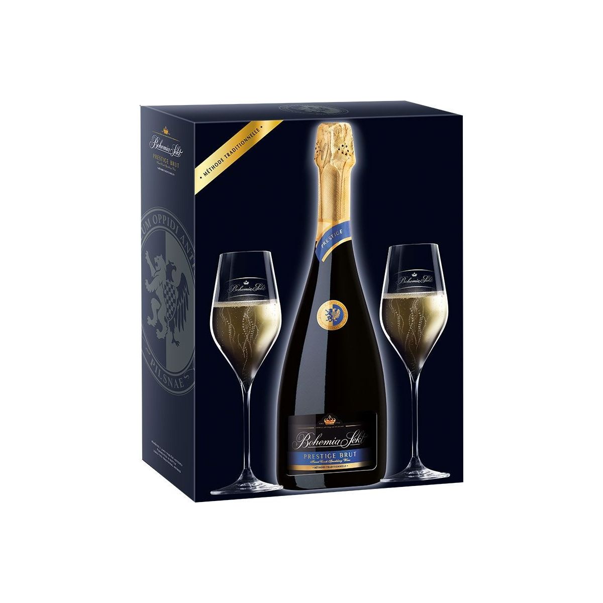 Bohemia Sekt Prestige brut 0,75l + 2x sklenička
