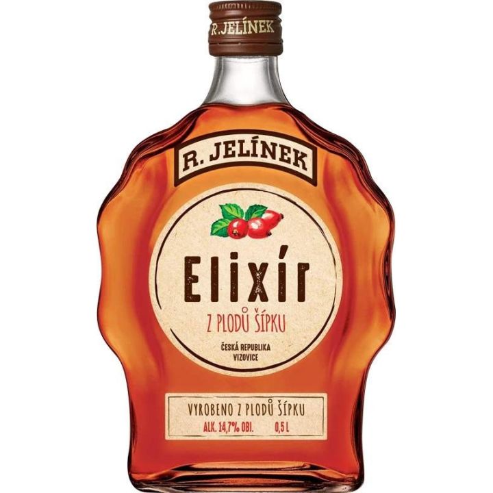 R. Jelínek Elixír z plodu šípků 0,5l budík