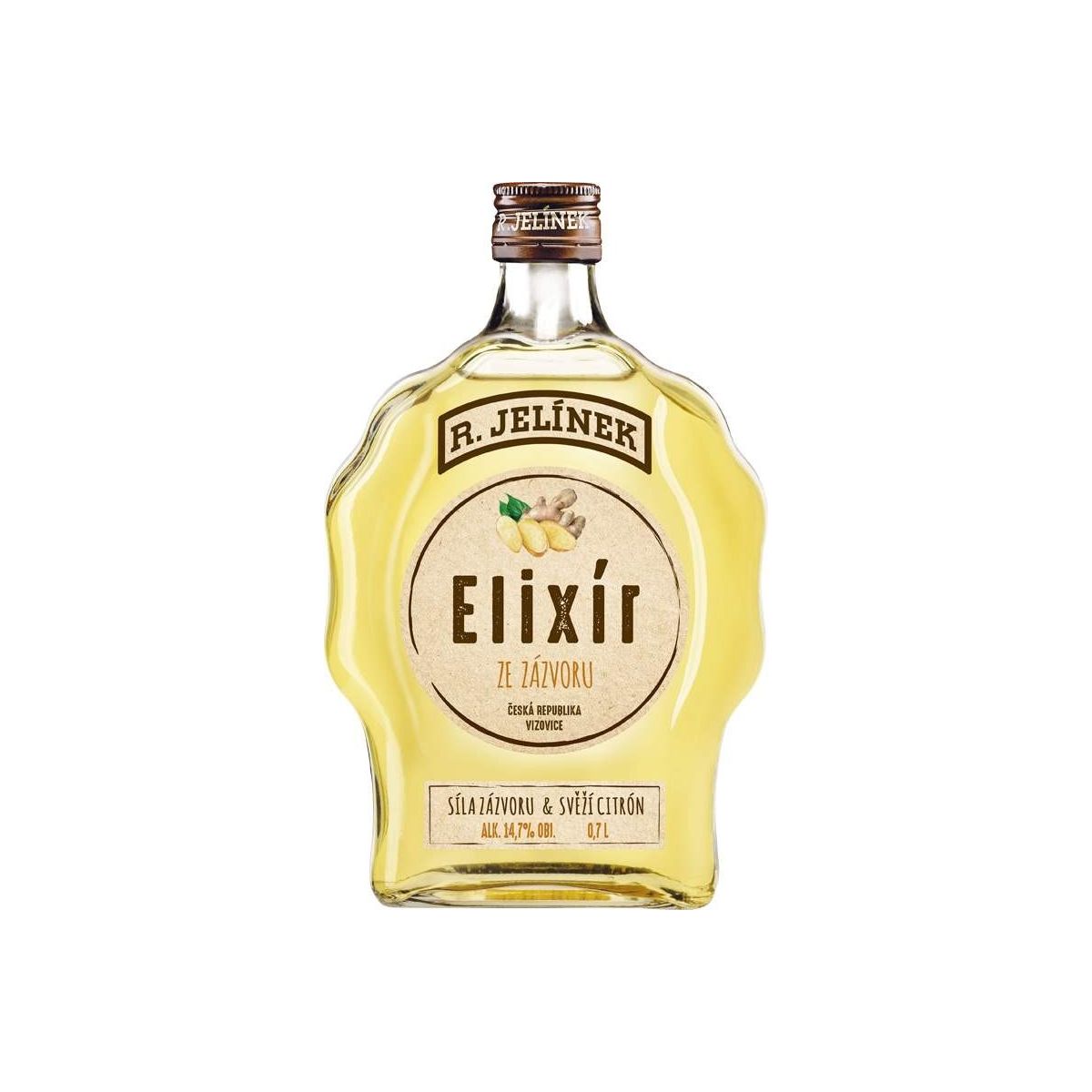 R. Jelínek Elixír ze zázvoru 0,7l budík