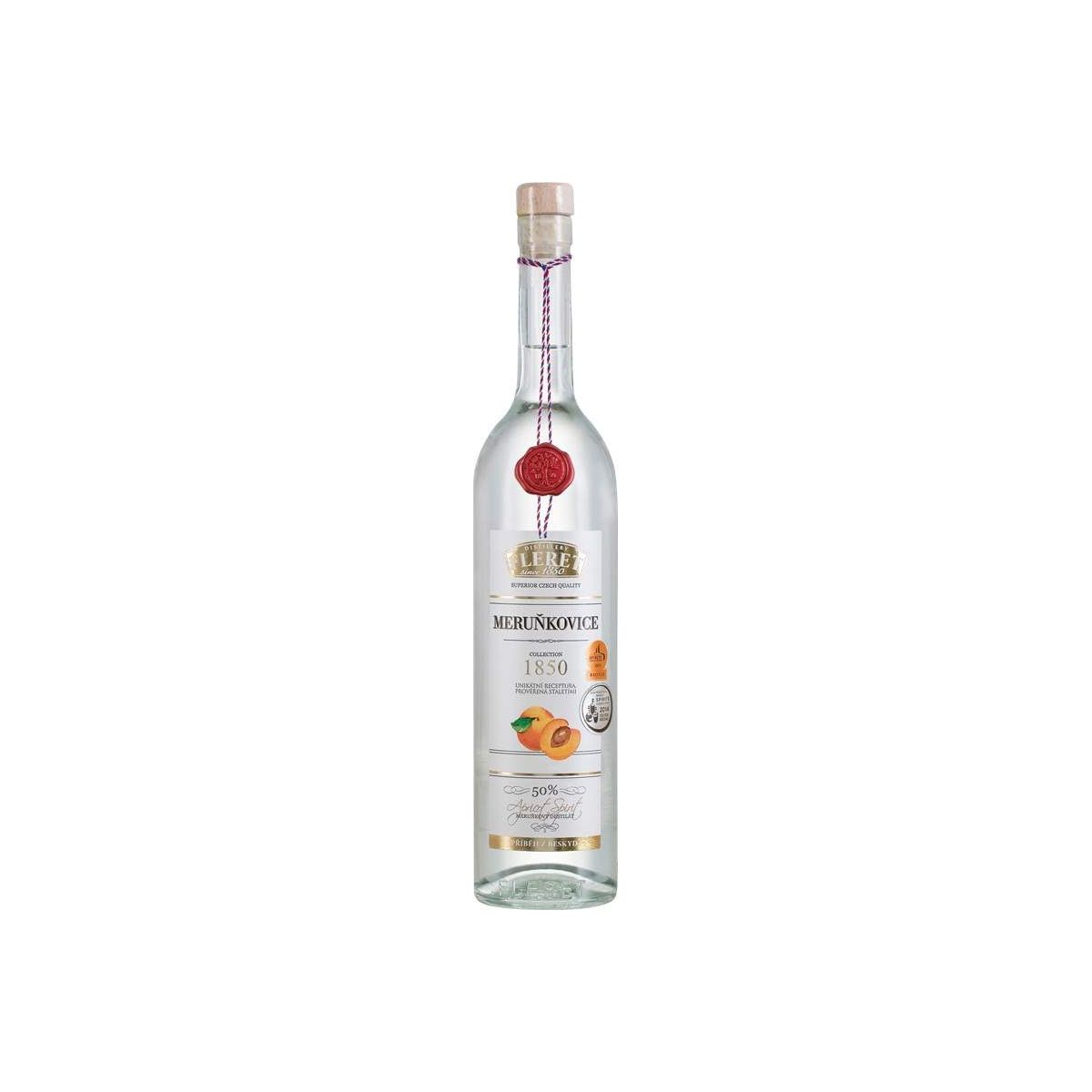 Meruňkovice fleret 50% 0,7l s pečetí