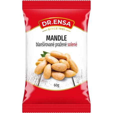 Mandle blanšírované pražené solené 60g - Dr.Ensa