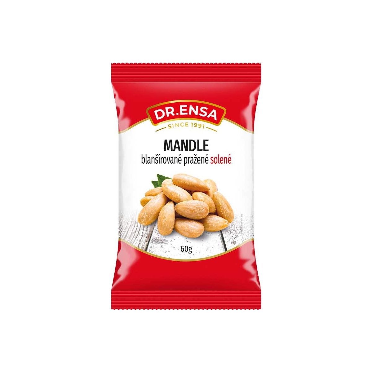 Mandle blanšírované pražené solené 60g - Dr.Ensa