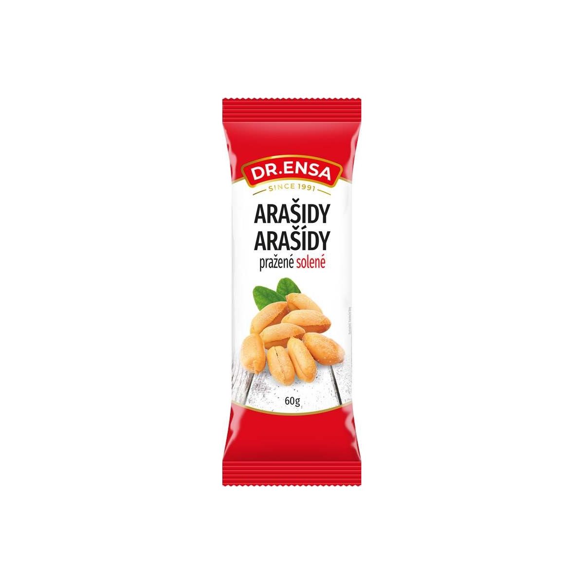 Arašídy pražené solené 60g - Dr.Ensa