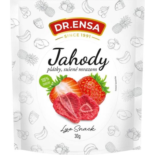 Jahody plátky sušené mrazem 30g - Dr.Ensa