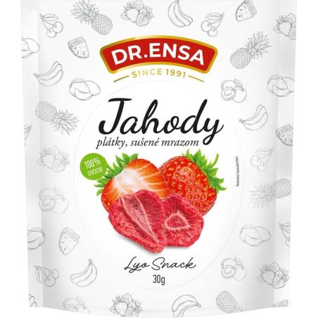Jahody plátky sušené mrazem 30g - Dr.Ensa