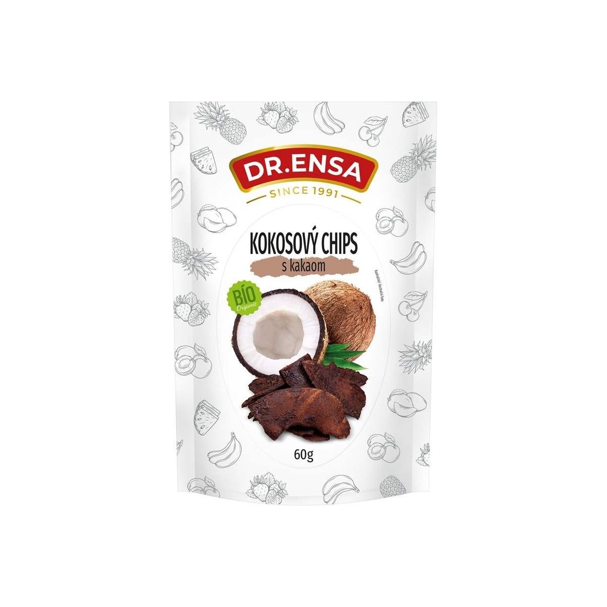 Kokosový chips s kakaem 60g - Dr.Ensa