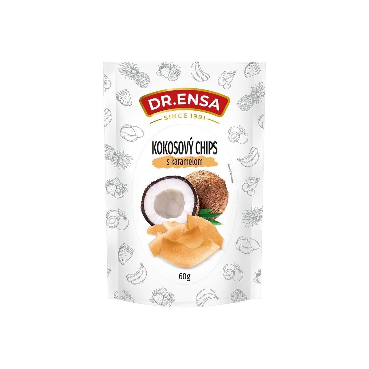 Kokosový chips s karamelem 60g - Dr.Ensa