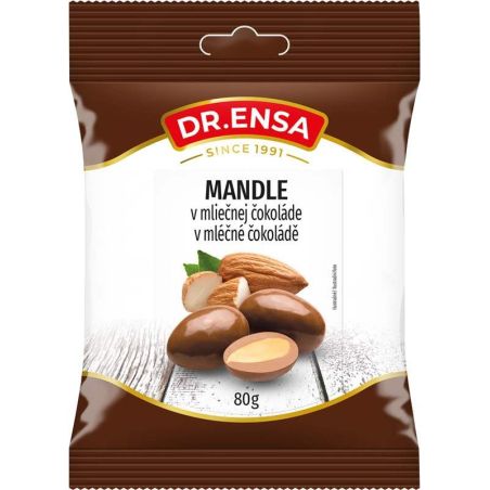 Mandle v mléčné čokoládě 80g - Dr.Ensa