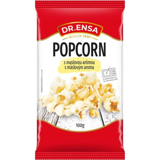 Popcorn s máslovým aroma 100g - Dr.Ensa