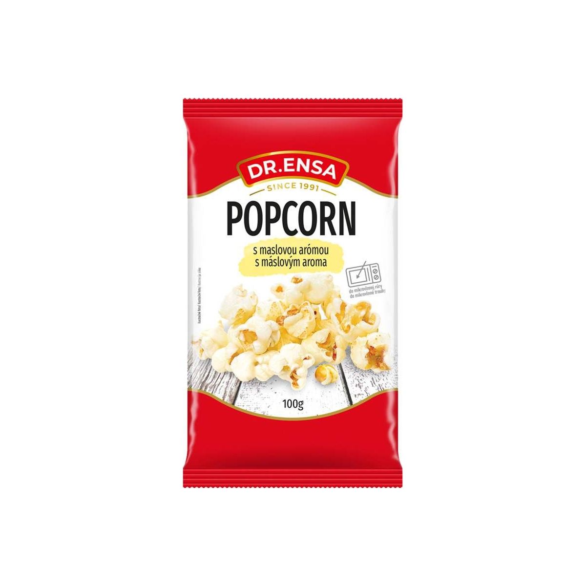 Popcorn s máslovým aroma 100g - Dr.Ensa