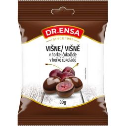 Višně v hořké čokoládě 80g - Dr.Ensa