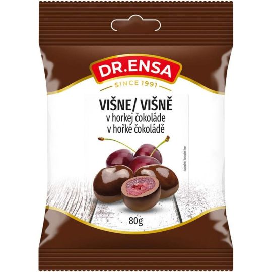 Višně v hořké čokoládě 80g - Dr.Ensa