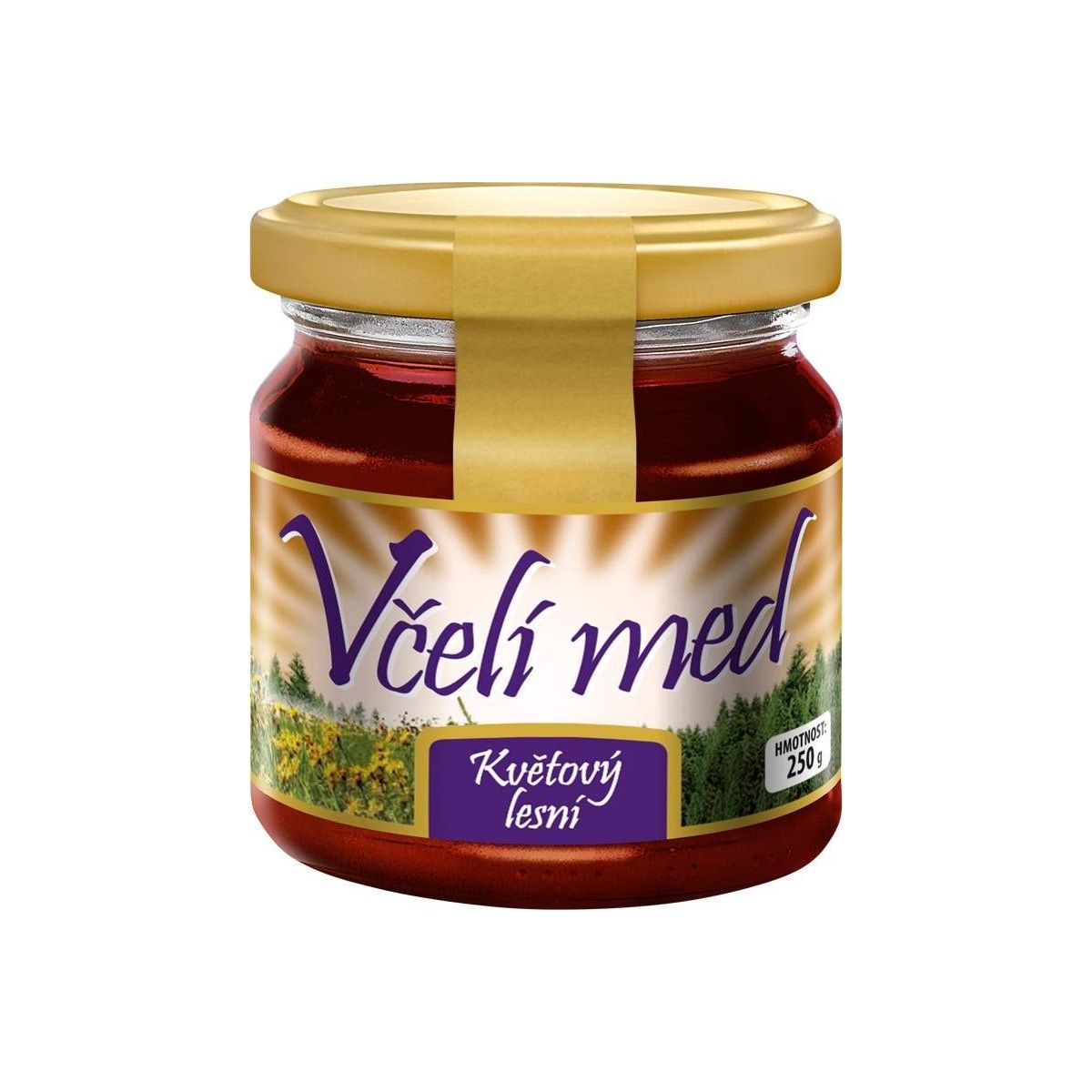 Včelí med květový lesní 250g