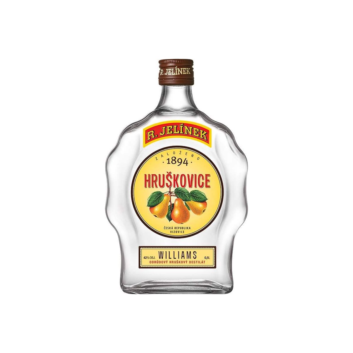 R. Jelínek Hruškovice Williams 42% 0,5l budík