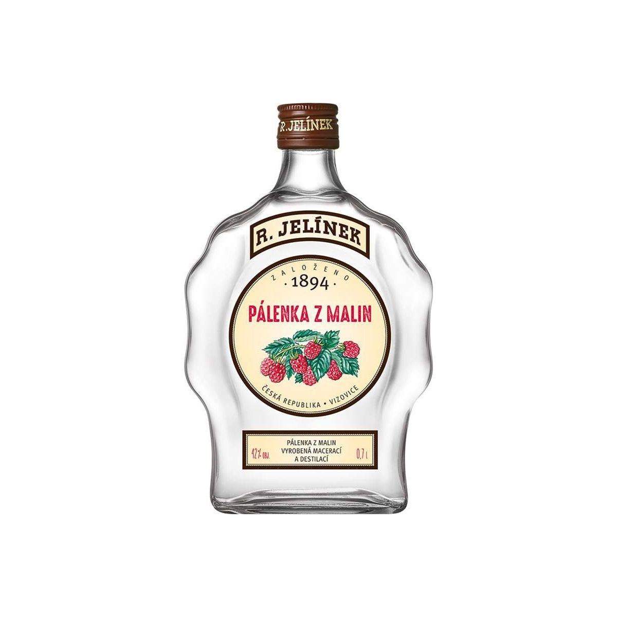 R. Jelínek Pálenka z malin 0,7l budík