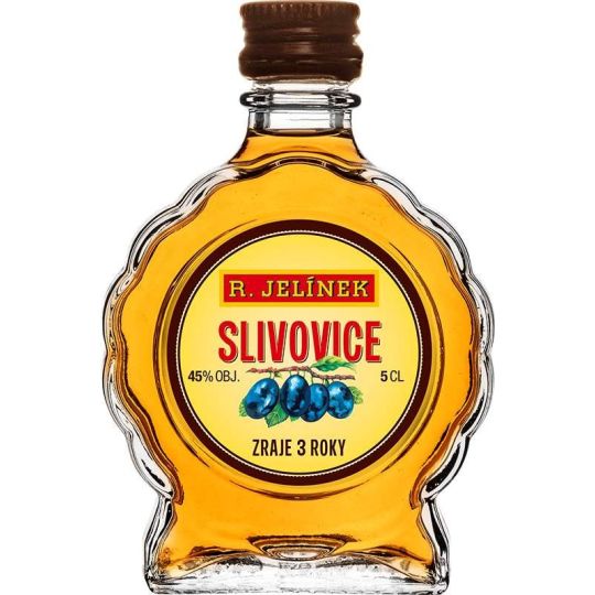 R. Jelínek Slivovice gold 45% 0,05l budík