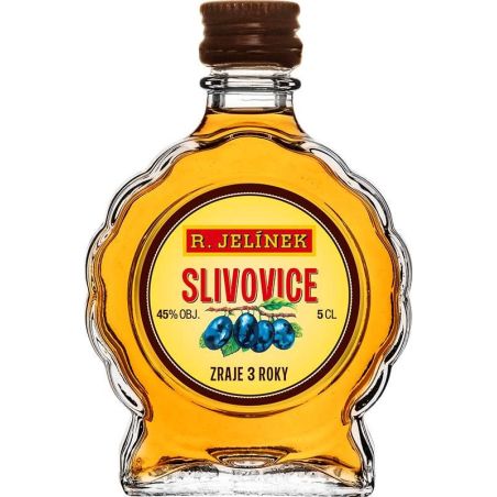 R. Jelínek Slivovice gold 45% 0,05l budík