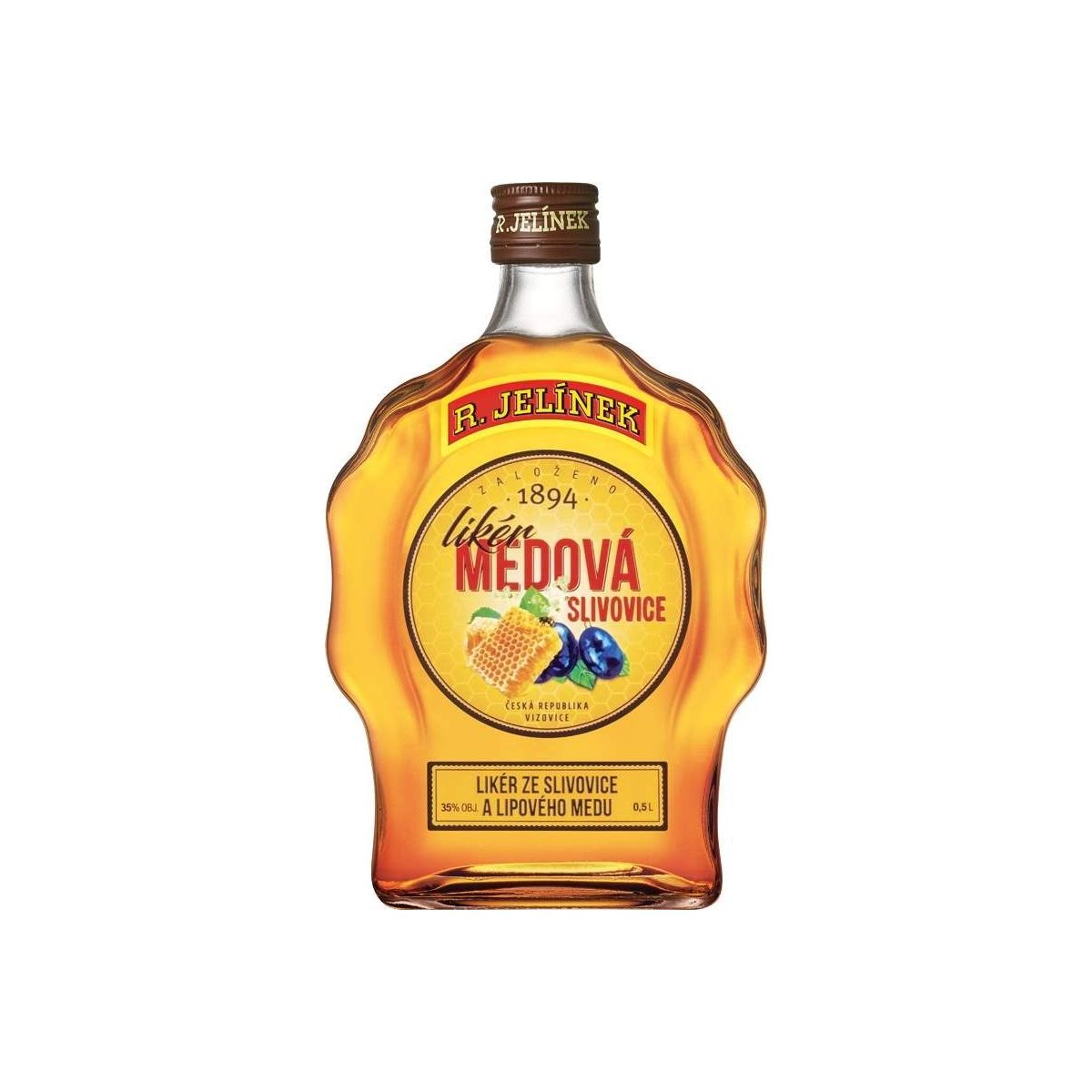 R. Jelínek Likér Medová Slivovice 0,5l budík