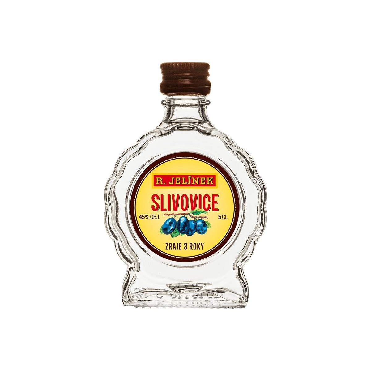 R. Jelínek Slivovice bílá 45% 0,05l budík