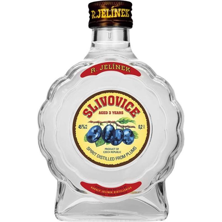 R. Jelínek Slivovice bílá 45% 0,2l budík