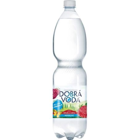 Dobrá voda neperlivá Jahoda a Malina 1,5l - PET