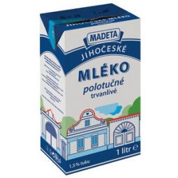 Jihočeské mléko trvanlivé polotučné 1,5% 1l