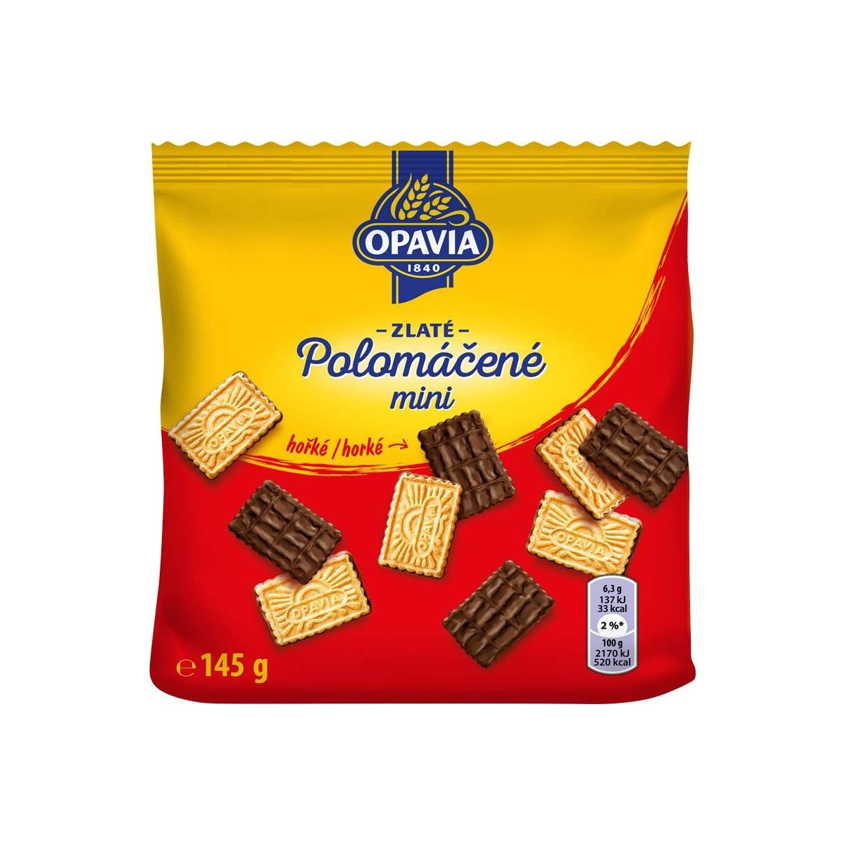 Zlaté Polomáčené mini hořké 145g