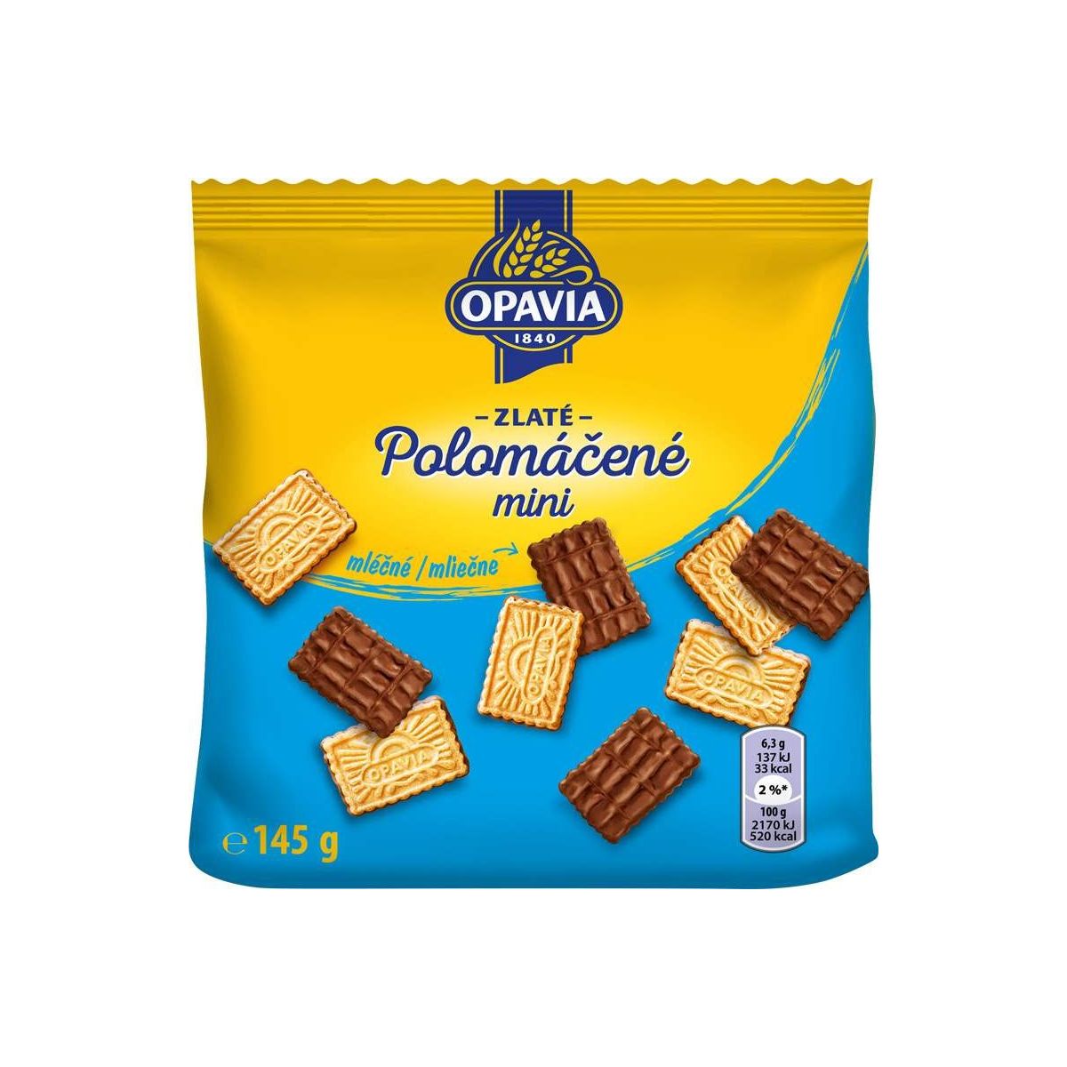 Zlaté Polomáčené mini mléčné 145g