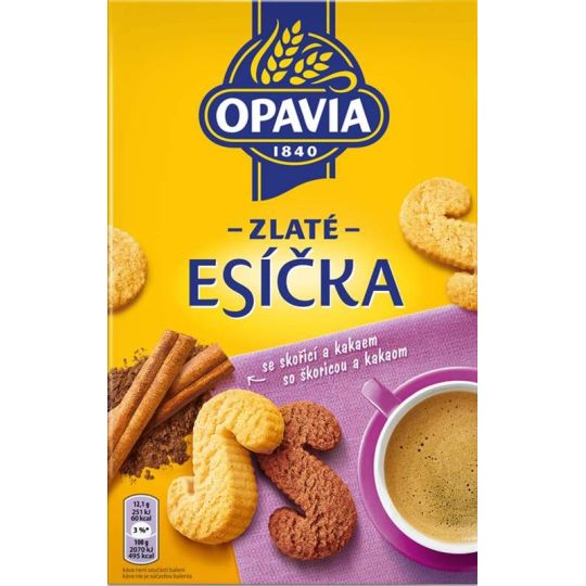 Opavia Zlaté Esíčka se skořicí a kakaem 220g