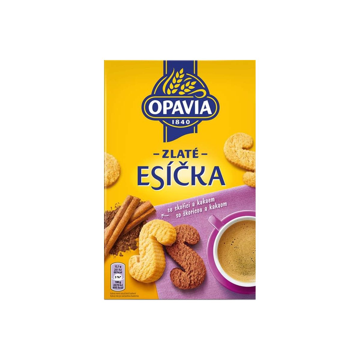 Opavia Zlaté Esíčka se skořicí a kakaem 220g