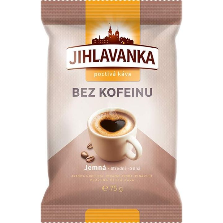 Jihlavanka  bez kofeinu 75g mletá