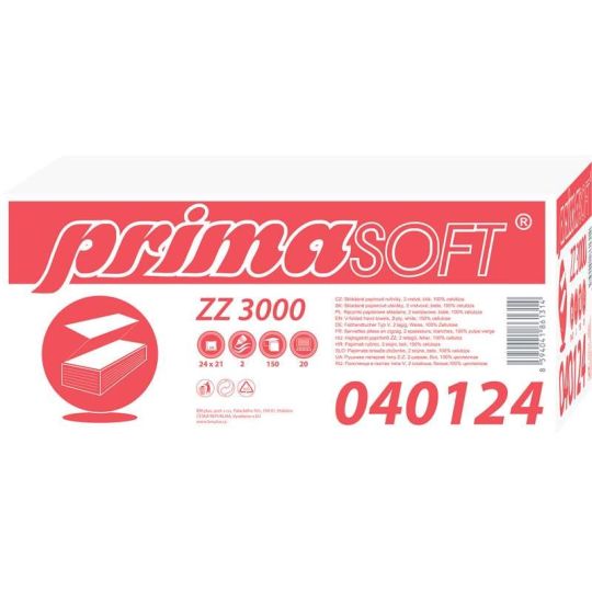 Papírové ručníky ZZ 2vr bílé 150ks