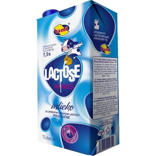 Tami mléko trvanlivé polotučné 1,5% bez laktózy 1l