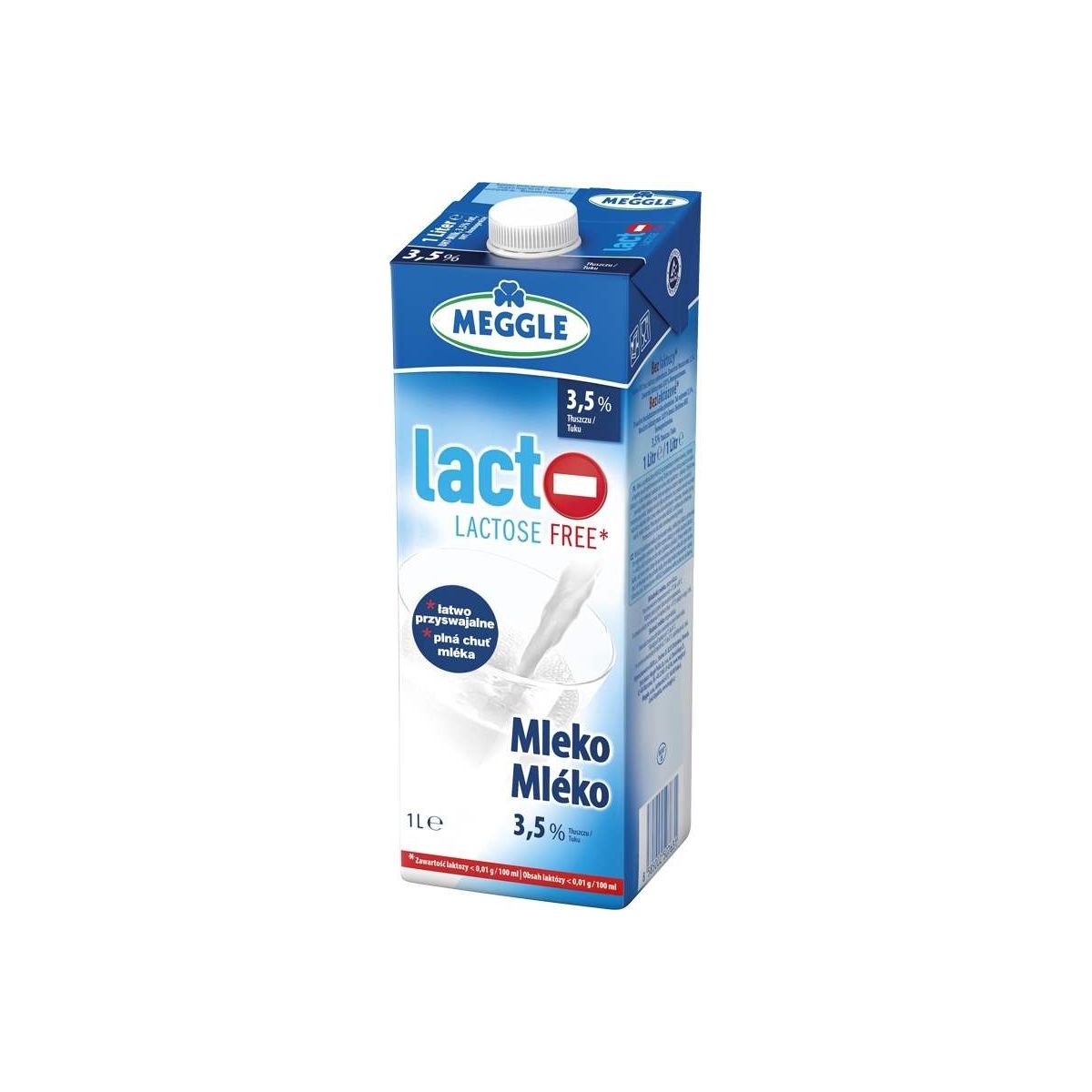 Meggle plnotučné mléko 3,5% bez laktózy 1l