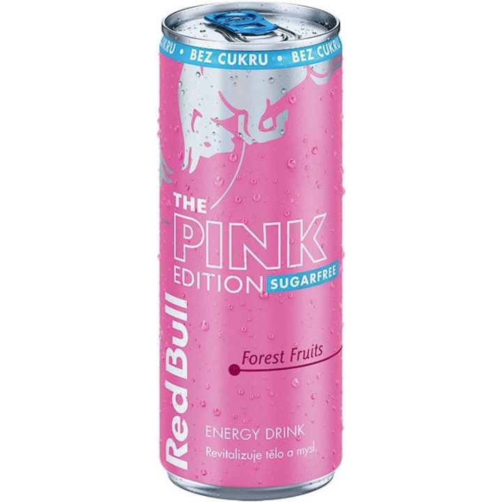 Red Bull Pink Edition bez cukru Forest Fruits 0,25l plech