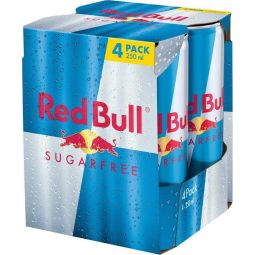 Red Bull bez cukru 0,25l plech "4pack"