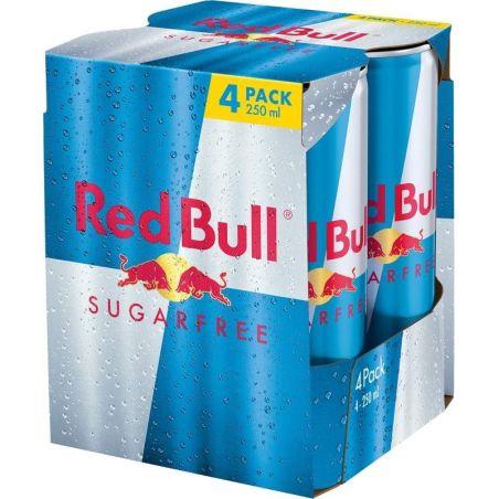 Red Bull bez cukru 0,25l plech "4pack"