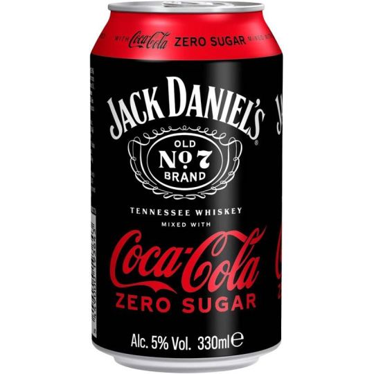 Jack Daniel's Tennessee Whiskey & Coca-Cola Zero 0,33l - plech