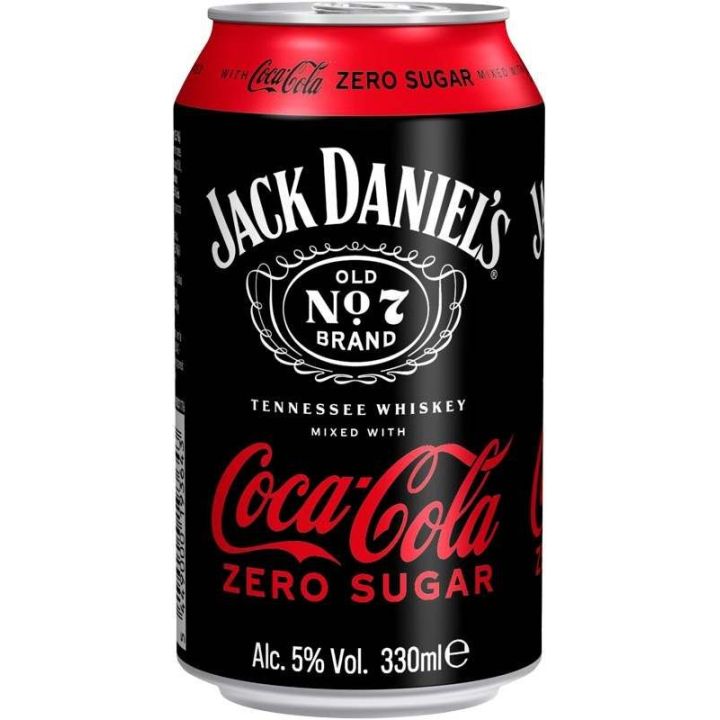 Jack Daniel's Tennessee Whiskey & Coca-Cola Zero 0,33l - plech
