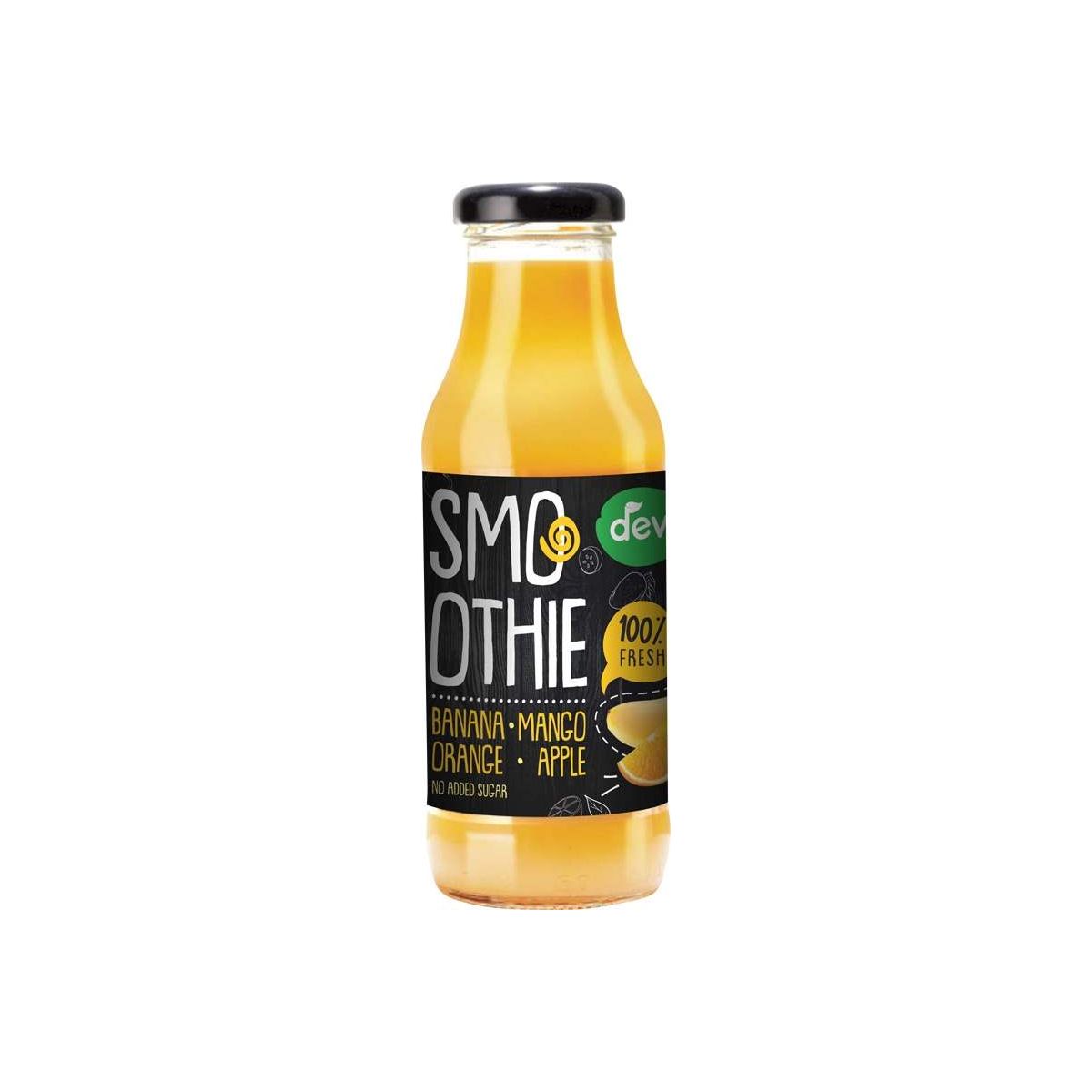 Deva Smoothie banán, mango, pomeranč, jablko 0,3l - sklo