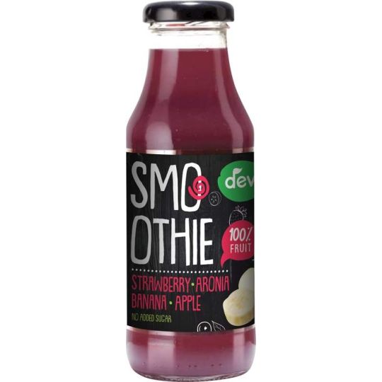 Deva Smoothie jahoda, arónie, banán, jablko 0,3l - sklo