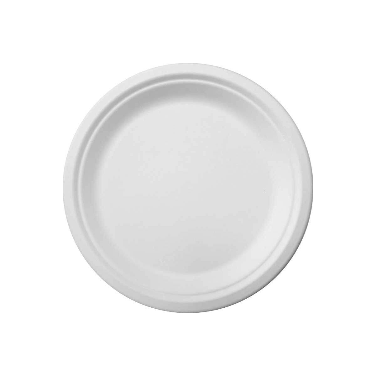 Papírový talíř z cukrové třtiny 22 cm - 50ks