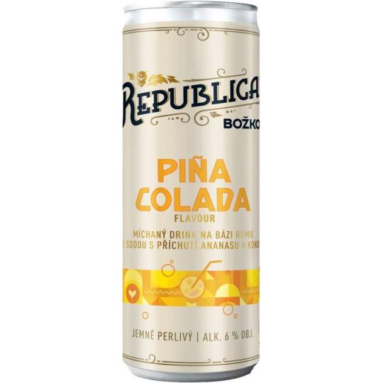 Republica Piña Colada 0,25 l – hotový koktejl s rumem, ananasem a kokosem